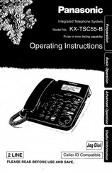 Panasonic KXTSC55B - PHONE/ANSWER MACHINE Operating Instructions Manual