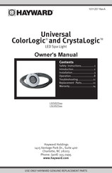 Hayward Universal ColorLogic LSCUS22 Series Owner's Manual