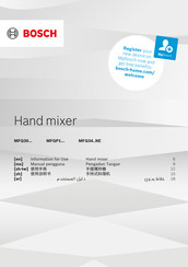 Bosch MFQ34 NE Series Information For Use