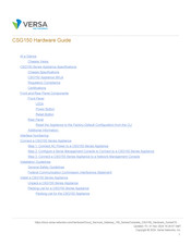 Versa Networks CSG150 Series Hardware Manual