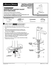 American Standard TOWNSEND 7353101.002 Installation Instructions Manual