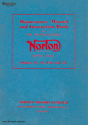 Norton 50 Maintenance Manual And Instruction Book