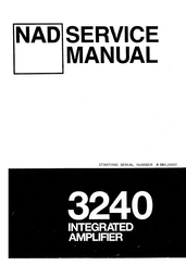 NAD 3240 Service Manual