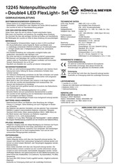 Konig & Meyer Double4 LED FlexLight Instructions For Use Manual