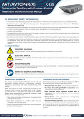 NuAire AVT5-R Installation And Maintenance Manual
