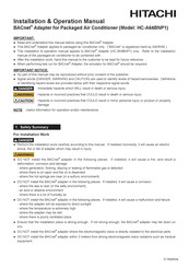 Hitachi HC-A64BNP1 Installation & Operation Manual