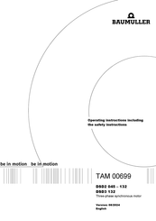 Baumuller DSD3 Series Operating Instructions Manual