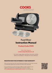 Cooks Professional K245 Instruction Manual
