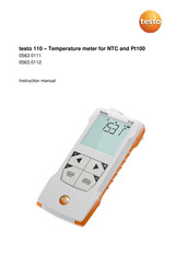 TESTO 0563 0111 01 Instruction Manual