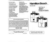 Hamilton Beach 395W Use & Care Manual