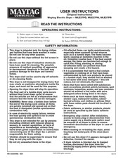 Maytag MLE27PD User Instructions