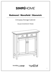 SIMPLIHOME brooklyn + max WyndenHall AXCRED47-RNAB Manual
