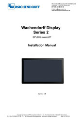 Wachendorff WebPanel 2 Series Installation Manual