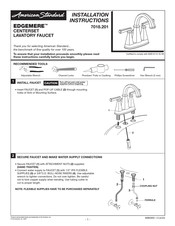 American Standard EDGEMERE 7018.201 Installation Instructions Manual