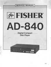 Fisher AD-840 Service Manual