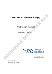 Major Science Mini Pro 500V Instruction Manual
