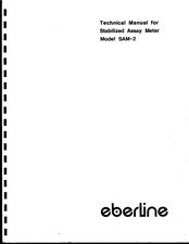 Eberline SAM-2 Technical Manual