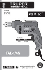 Truper TAL-1/4N Manual