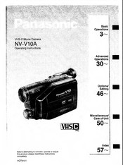 Panasonic NV-V10A Operating Instructions Manual