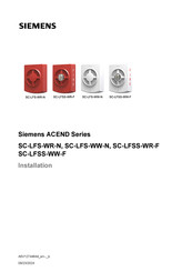 Siemens ACEND SC-LFS-WW-N Installation Manual