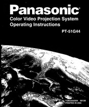 Panasonic PT-51G44 Operating Instructions Manual