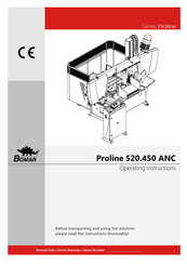 Bomar Proline Series Operating Instructions Manual