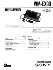 Sony WM-EX90 Service Manual