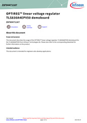 Infineon OPTIREG TLS830A4EPV50 Manual