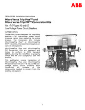 ABB Micro Versa Trip Plus Conversion Kits Installation Instructions Manual