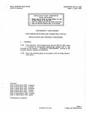 AT&T 4A Installation And Checkout Manual