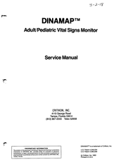 Critikon DINAMAP 845XT Service Manual