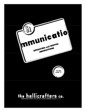 Hallicrafters SX-100 MARK 1A Operating And Service Instructions