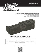 Stinger TXGM19D10 Installation Manual