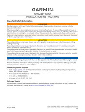 Garmin GPSMAP 9500 Installation Instructions Manual
