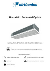 Airtecnics Recessed Optima Installation, Operation And Maintenance Manual