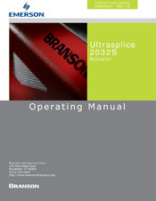 Emerson Branson Ultrasplice 2032S Operating Manual