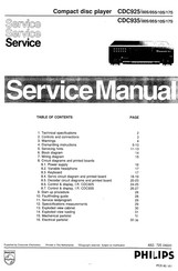 Philips CDC935 Instructions For Use Manual