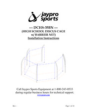 Jaypro Sports DCHS-35BN Installation Instructions Manual