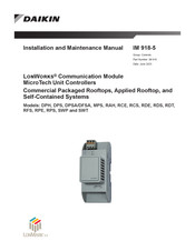 Daikin LonWorks SWP Installation And Maintenance Manual