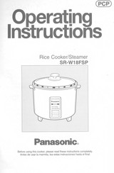Panasonic SR-W18FSP Operating Instructions Manual