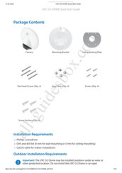UniFi UVC-G3-DOME Quick Start Manual