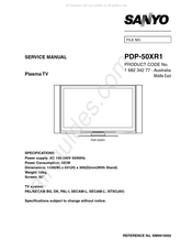 Sanyo PDP-50XR1 Service Manual