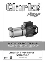 Clarke MSP6120 Operation & Maintenance Instructions Manual
