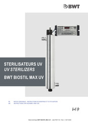 BWT BIOSTIL MAX UV Instructions For Assembly And Use