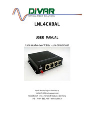 DIVAR LWL4CXBAL User Manual