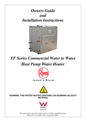 Rheem 95503200 Owner's Manual And Installation Instructions