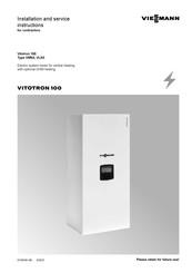 Viessmann Vitotron 100 Installation And Service Instructions Manual