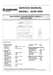 Samsung SCM-7800 Service Manual