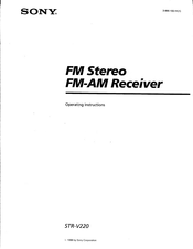 Sony STR-V220 Operating Instructions Manual