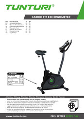 Tunturi Cardio Fit E30 User Manual